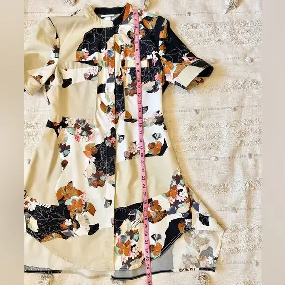 3.1 Phillip Lim Target Floral Zip Shirt Dress size medium - Picture 8 of 14